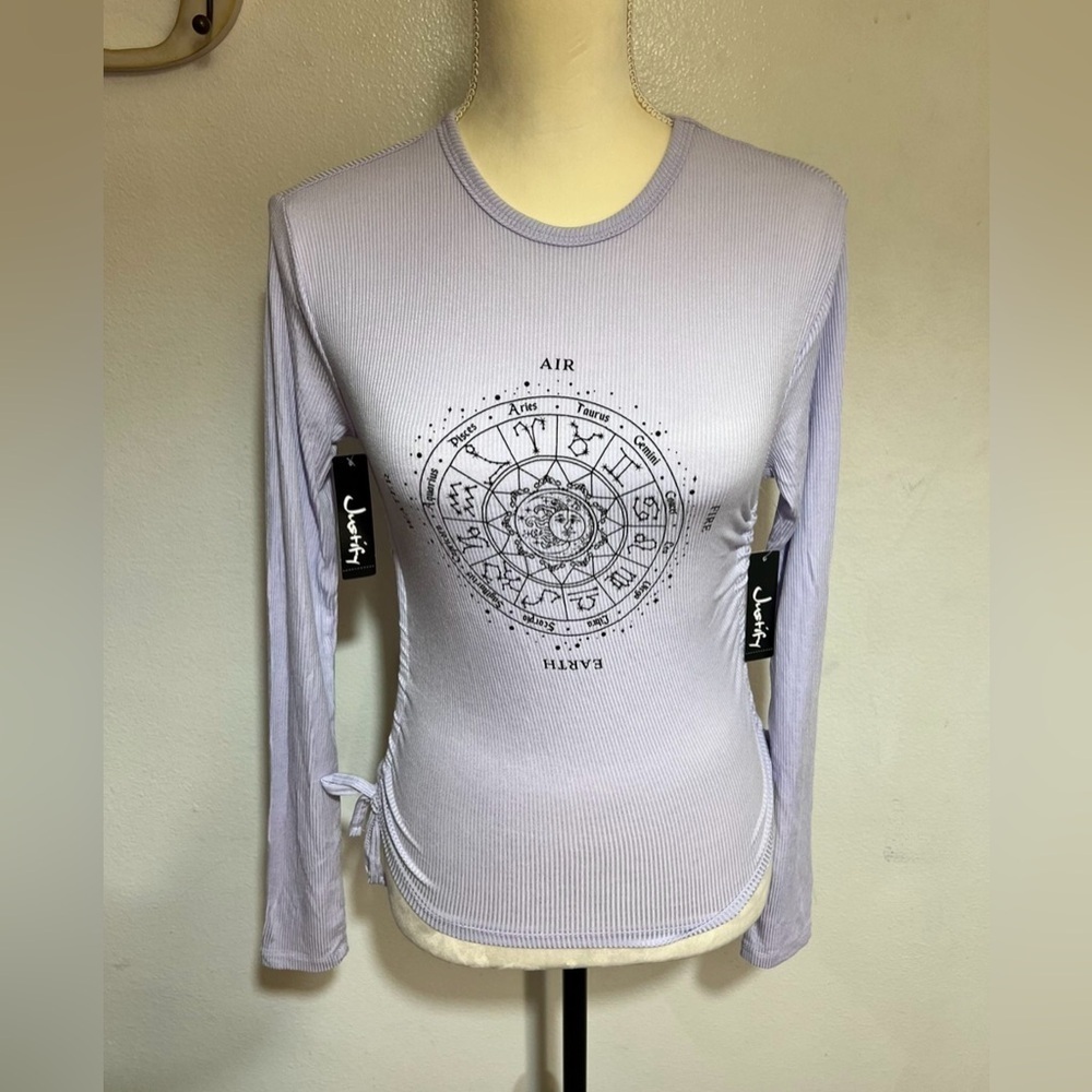 Justify Light Purple Astrological Long Sleeve Tee